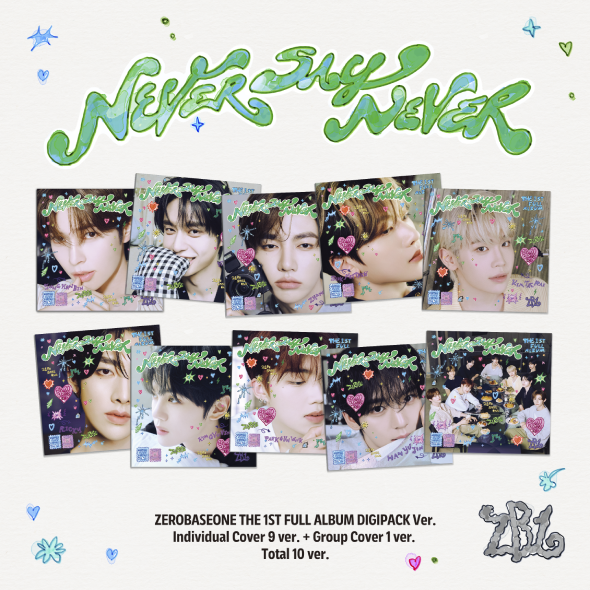 제로베이스원 - ZEROBASEONE THE 1ST FULL ALBUM [NEVER SAY NEVER] DIGIPACK Ver.(10종 세트)