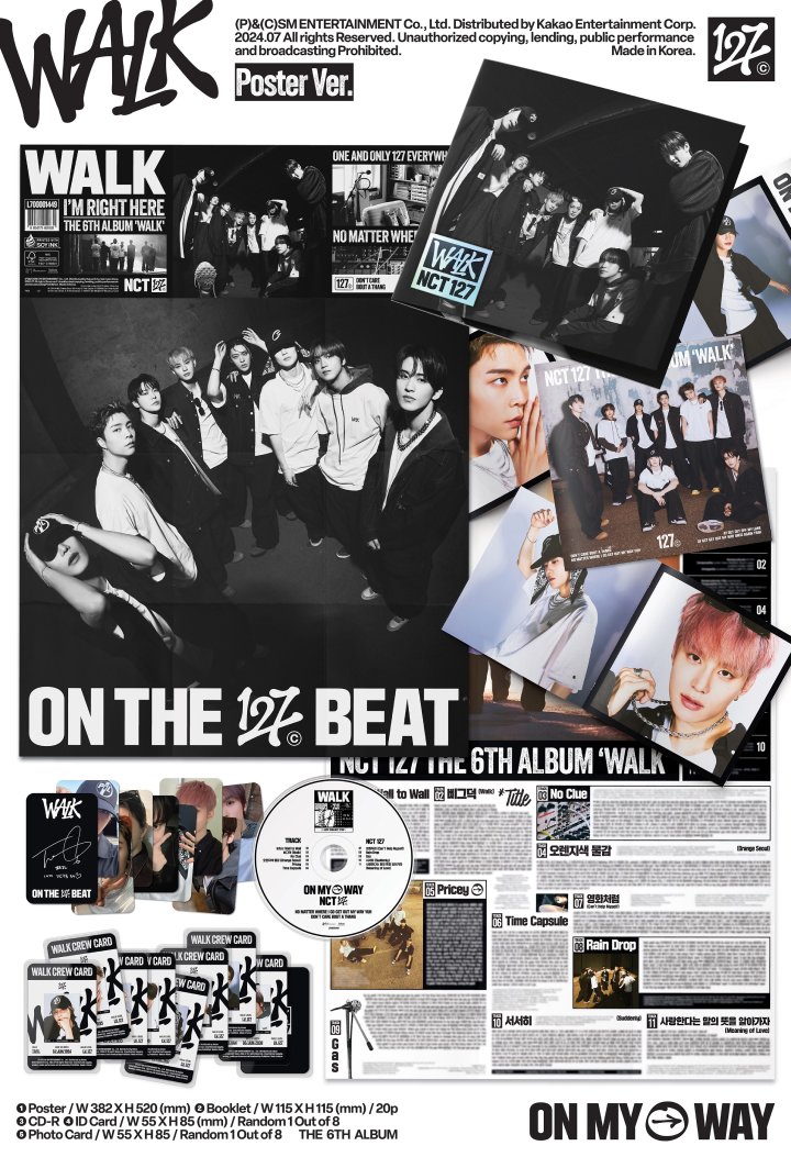 엔시티 127 (NCT 127) - 정규 6집 [WALK] (Poster Ver.)