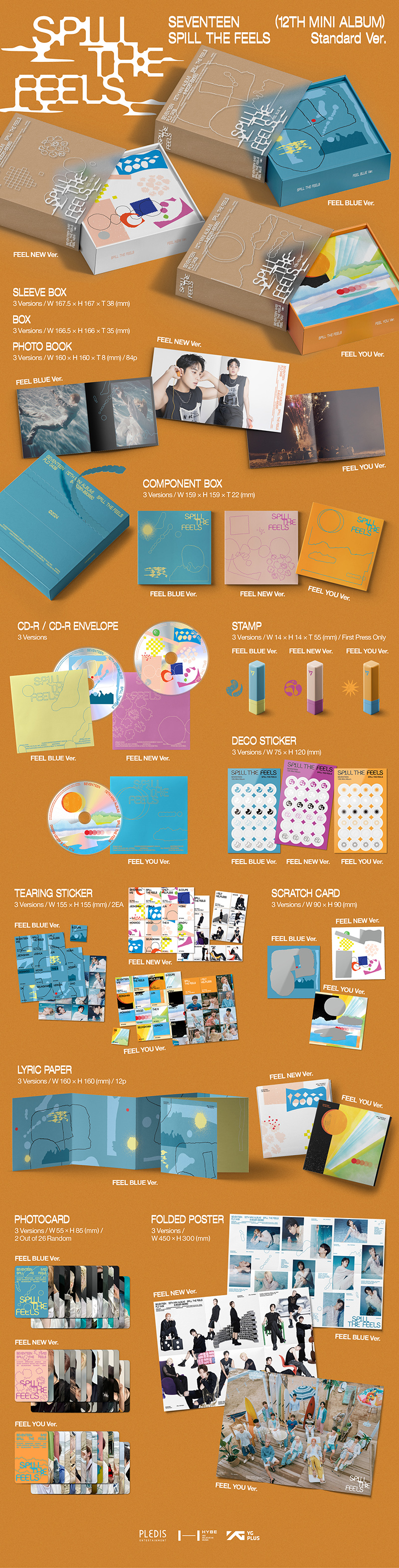 세븐틴 (SEVENTEEN) - SEVENTEEN 12th Mini Album 'SPILL THE FEELS'