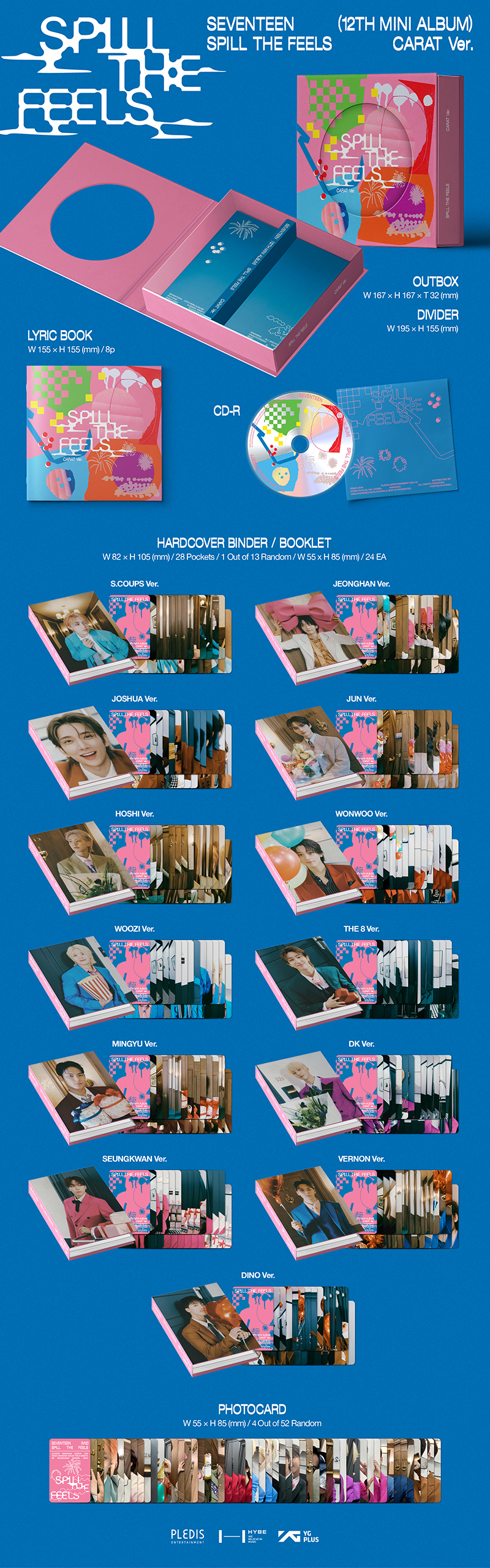 세븐틴 (SEVENTEEN) - 12th Mini Album [SPILL THE FEELS] CARAT Ver.