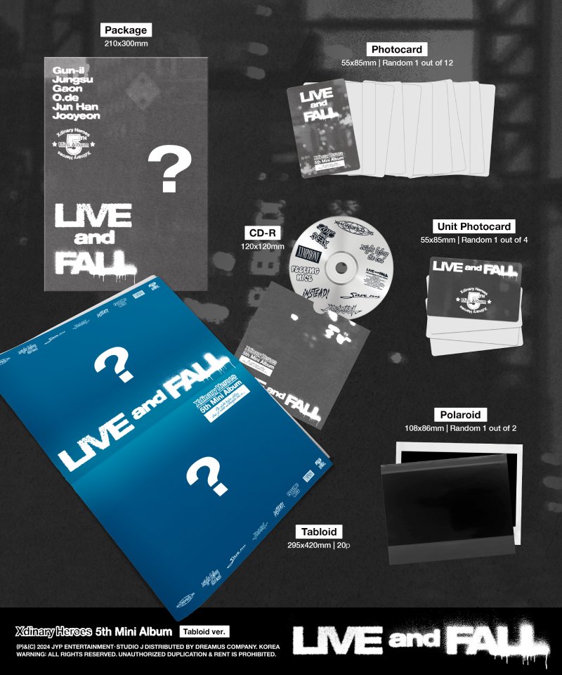 엑스디너리 히어로즈 (Xdinary Heroes) - 미니 5집 [LIVE and FALL] 스페셜