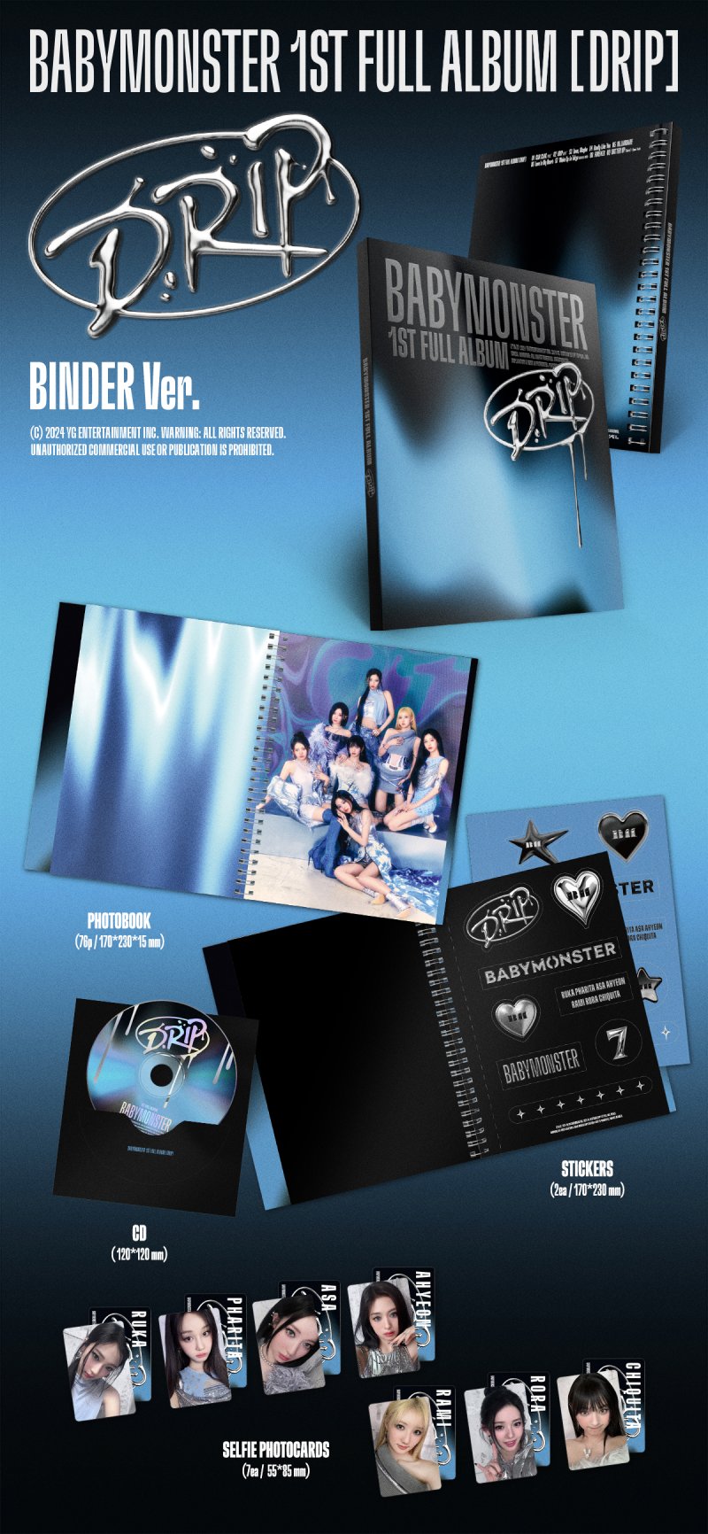 베이비몬스터 (BABYMONSTER) - 1st FULL ALBUM [DRIP] BINDER Ver.