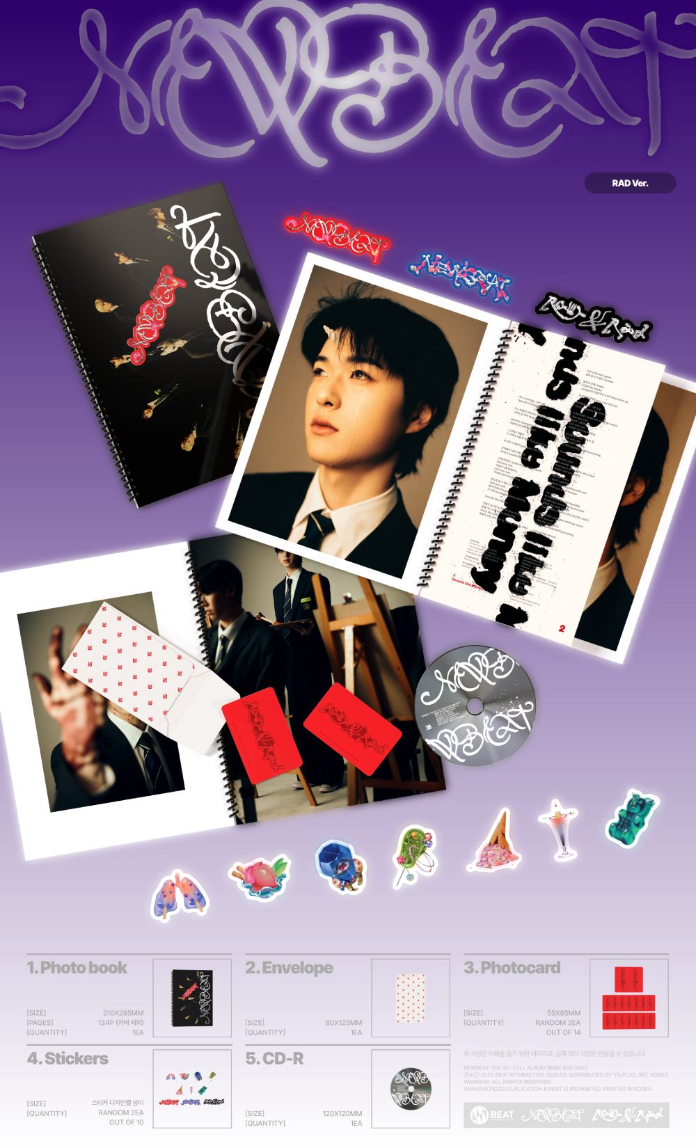NEWBEAT - 1ST FULL ALBUM [RAW AND RAD] PHOTOBOOK (랜덤)