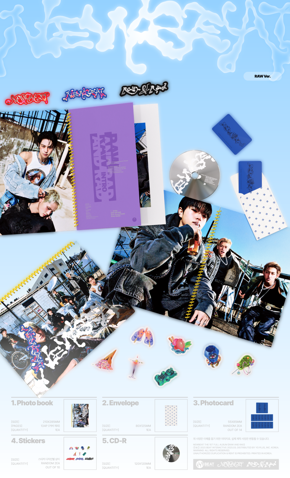 NEWBEAT - 1ST FULL ALBUM [RAW AND RAD] PHOTOBOOK (2종 세트)