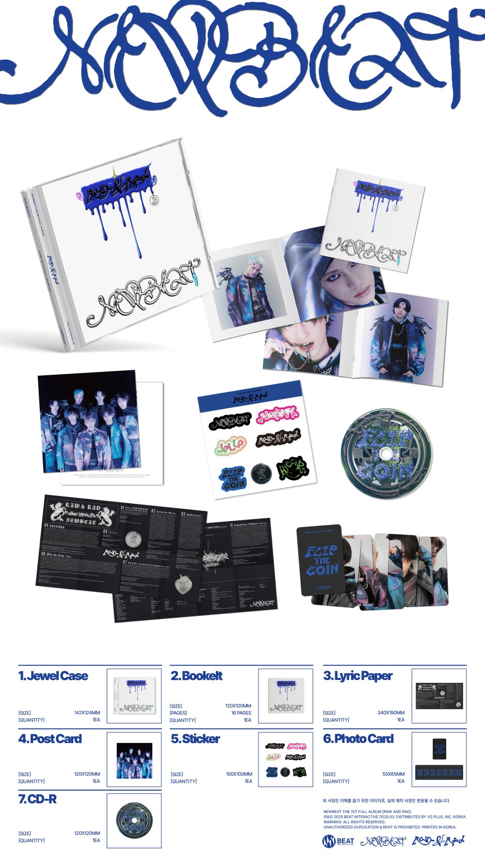 NEWBEAT - 1ST FULL ALBUM [RAW AND RAD] JEWEL (랜덤)