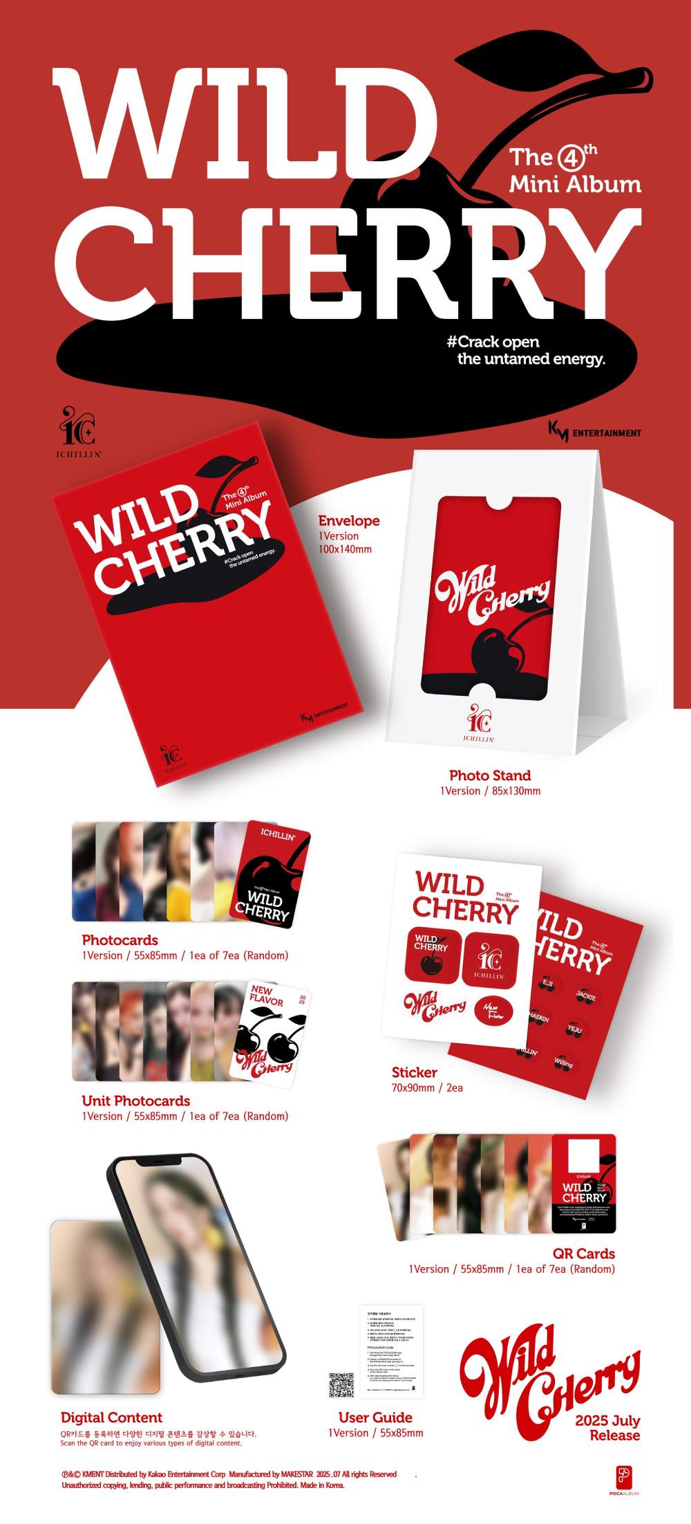 ICHILLIN’ (아이칠린) - 미니 4집 [WILD CHERRY] (POCA ALBUM)