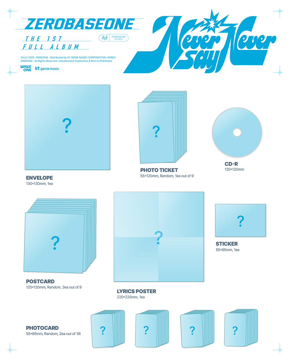 제로베이스원 - ZEROBASEONE THE 1ST FULL ALBUM [NEVER SAY NEVER] SLAM DUNK Ver. 