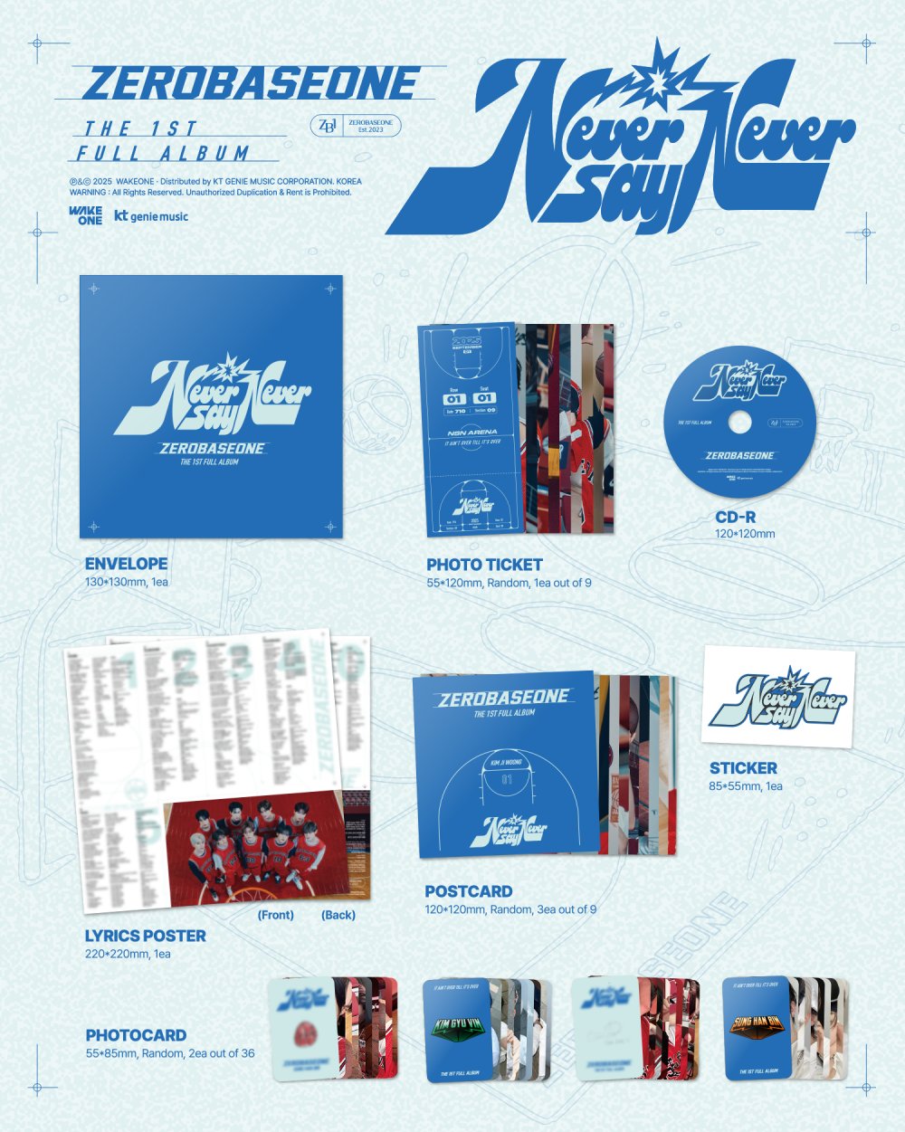 제로베이스원 - ZEROBASEONE THE 1ST FULL ALBUM [NEVER SAY NEVER] SLAM DUNK Ver. 