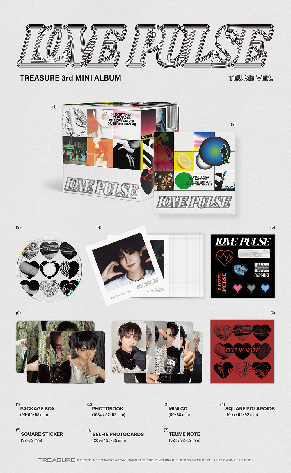[특전이벤트] TREASURE - 3rd MINI ALBUM [LOVE PULSE] TEUME VER.