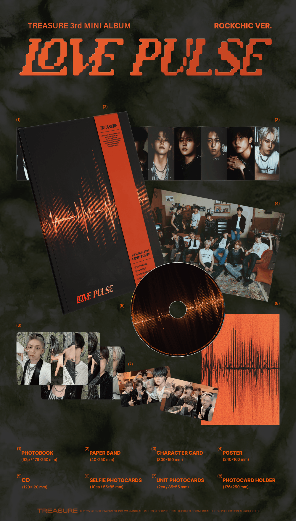 [특전이벤트] TREASURE 3rd MINI ALBUM [LOVE PULSE] ROCKCHIC VER.