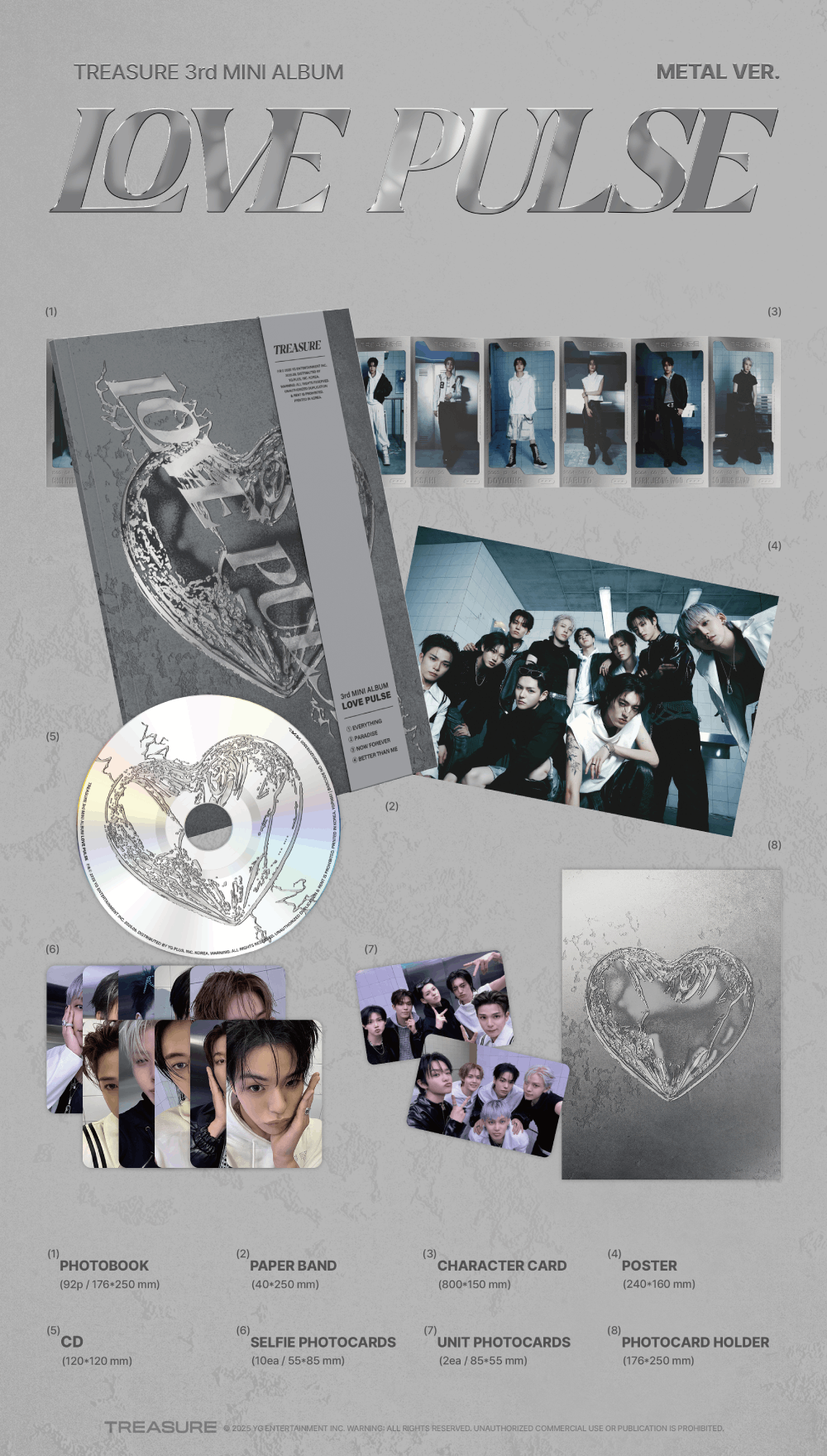 [특전이벤트] TREASURE 3rd MINI ALBUM [LOVE PULSE] METAL VER.