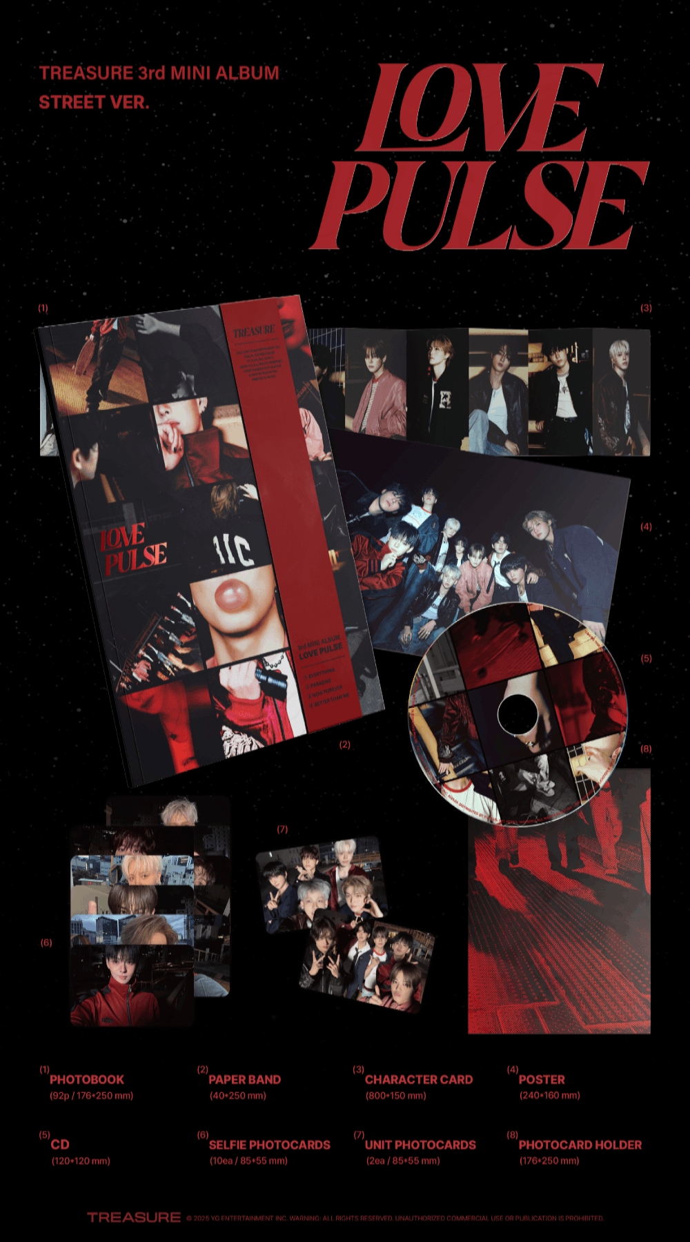 [특전이벤트] TREASURE 3rd MINI ALBUM [LOVE PULSE] STREET VER.