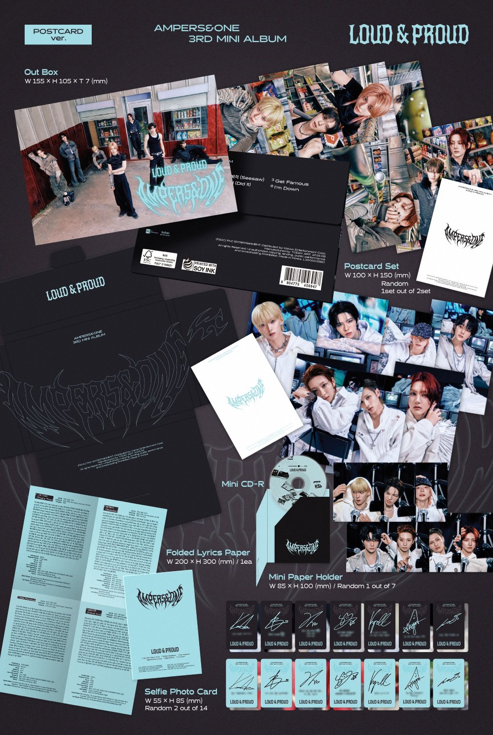 앰퍼샌드원 (AMPERS&ONE) - 3rd Mini Album [LOUD & PROUD] (POSTCARD ver.)