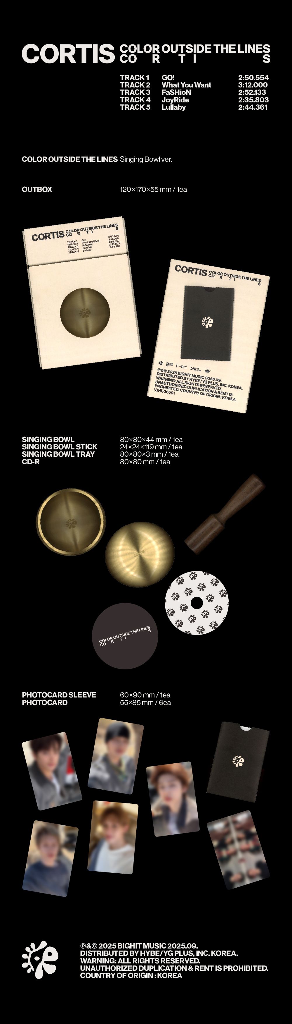 코르티스 (CORTIS) - The 1st EP [COLOR OUTSIDE THE LINES] (Singing Bowl ver.)