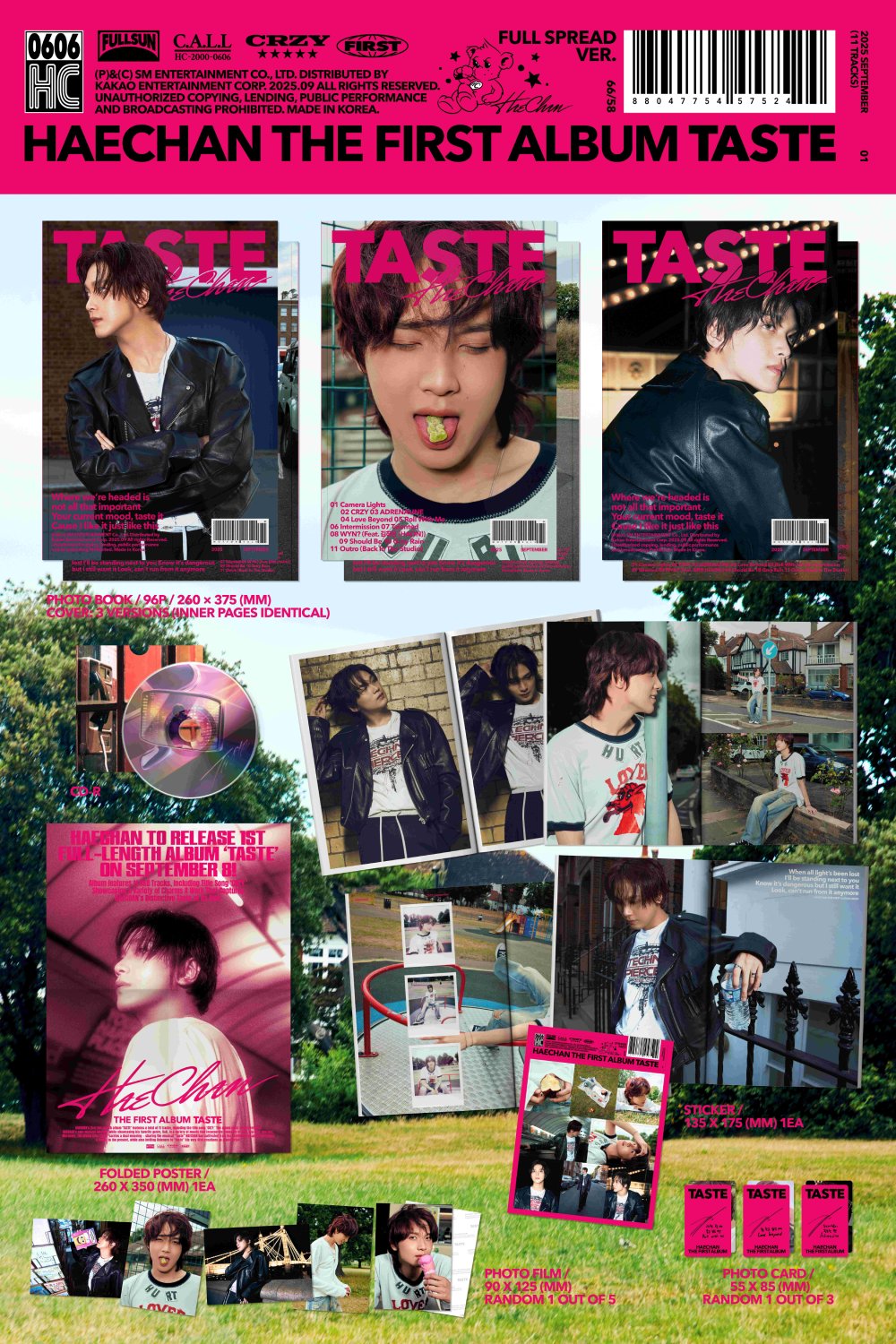 해찬 - 1집 [TASTE] (Full Spread Ver.) 랜덤