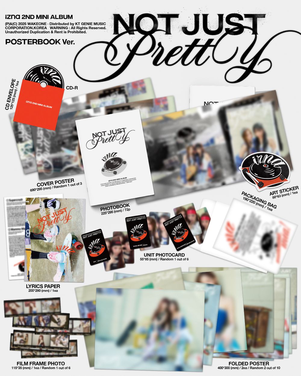 izna (이즈나) - 미니 2집 [Not Just Pretty] POSTERBOOK Ver. (랜덤)