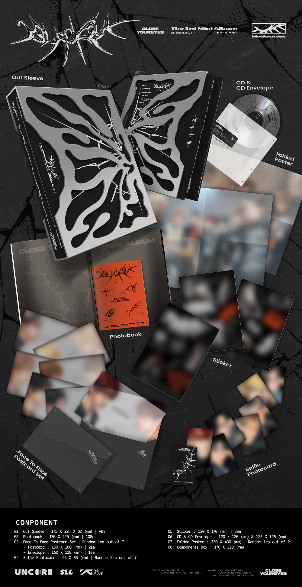 CLOSE YOUR EYES - The 3rd Mini Album [blackout] (blackout ver.)